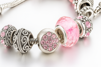 Pink Elegance Charm Bracelet
